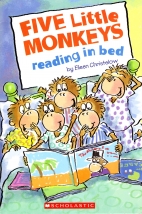 Five Little Monkeys reading in bed.