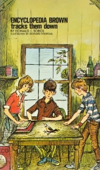 Encyclopedia Brown tracks them down; : ten all-new mysteries,